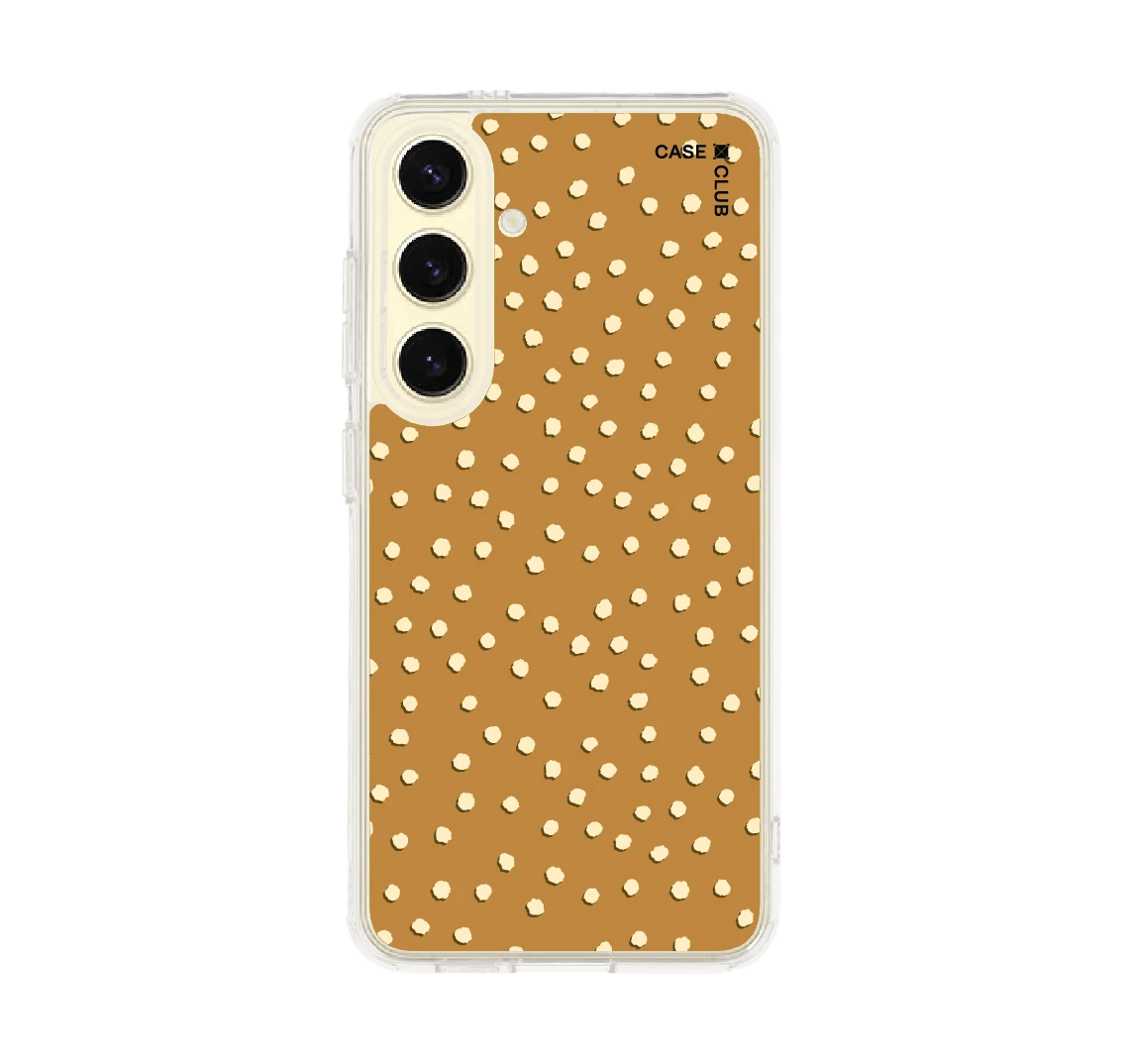 ลาย dot จุดสีขาวน้ำตาล